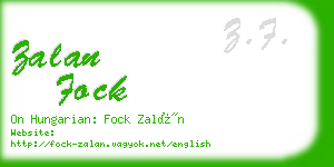 zalan fock business card